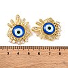 Rack Plating Brass Micro Pave Cubic Zirconia Pendants KK-H486-22G-04-3