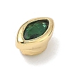 Horse Eye Brass Micro Pave Cubic Zirconia Cabochons KK-P345-13G-C-3