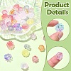 40Pcs 10 Styles Transparent Spray Painted Glass Beads GLAA-YW0003-84-3