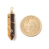 Natural Mixed Gemstone Pointed Pendants PALLOY-JF01502-3