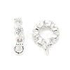 Brass Micro Pave Clear Cubic Zirconia Tube Bails KK-A254-02B-S-1