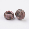 Natural Rhodonite European Beads G-G740-14x8mm-01-2