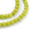 Natural Yellow Jade Beads Strands G-G598-6mm-YXS-3