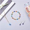 Handmade Evil Eye Lampwork Beads Strands LAMP-NB0001-04-5