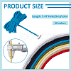 50M 10 Colors Round Braided Cotton Cords OCOR-BC0009-29-2