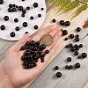 120Pcs 4 Style Synthetic Black Stone Beads Strands G-SZ0001-24-7