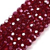 Electroplate Transparent Glass Beads Strands X-EGLA-A035-T10mm-A07-1