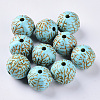Plating Acrylic Beads OACR-S029-102-1
