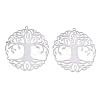 Tarnish Resistant 201 Stainless Steel Filigree Pendants LS-STAS-S118-030P-2