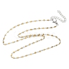 1.5MM Two Tone 304 Stainless Steel Cuboid Link Chain Necklaces for Women NJEW-G201-03GP-4