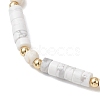 2Pcs Natural Howlite & Dyed Synthetic Turquoise Beads Stretch Bracelets for Women BJEW-JB13216-5