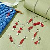 Baking Painted Alloy Pendant Locking Stitch Markers HJEW-AB00118-4