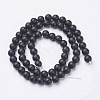 Natural Black Agate Beads Strands X-G-D543-6mm-3