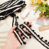 Polyester Pom Pom Lace Trim OCOR-WH0079-32-3