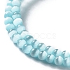 Cat Eye Glass Bead Strands CE-R010-09-5