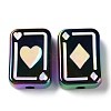 UV Plating Rainbow Iridescent Acrylic Enamel Beads SACR-G034-11D-2