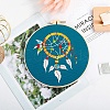 DIY Woven Net/Web with Feather Pattern Embroidery Kit DIY-O021-20-1