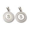 304 Stainless Steel Pendants STAS-I204-S-P-1