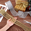 2 Rolls 2 Colors 9M Sparkle Polyester Mesh Ribbon with Paillettes OCOR-PH0005-94-4