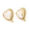 Rack Plating Brass Rhinestone Stud Earring Finding KK-C023-03D-1