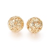 Hollow Brass Beads KK-L180-048G-2