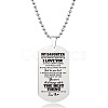 201 Stainless Steel To My Daughter Dog Tag Pendant Ball Chain Necklaces FS-WG527E6-22-1