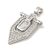 Brass Pendants with Cubic Zirconia KK-D536-16P-2