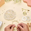 100Pcs Natural White Moonstone Round Beads with Strong Stretchy Beading Elastic Thread G-SZ0002-31-3