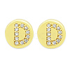 Brass Micro Pave Clear Cubic Zirconia Beads KK-T030-LA843-DX3-1