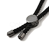Half Finished Twisted Milan Rope Slider Bracelets FIND-G032-01B-06-4