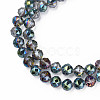 Electroplate Transparent Glass Beads Strands EGLA-N002-34A-D02-3