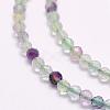 Natural Fluorite Beads Strands G-F509-38-4mm-3