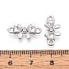 Alloy Crystal Rhinestone Bowknot Links Connector Charms PALLOY-T091-36P-3