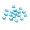 Opaque Spray Painted Glass Beads GLAA-G118-01C-1