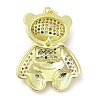 Brass with Cubic Zirconia Pendants KK-K340-01G-3