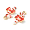 Christmas Alloy Enamel Pendants ENAM-D047-17G-05-3
