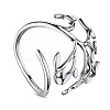 Elegant Rhodium Plated 925 Sterling Silver Finger Rings JR390B-1