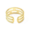 Ion Plating(IP) 304 Stainless Steel Open Cuff Ring RJEW-L109-045G-3