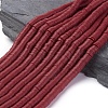 Flat Round Handmade Polymer Clay Beads CLAY-R067-8.0mm-29-1