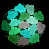 40pcs 4 Colors Luminous Transparent Resin Cabochons RESI-SC0006-58-7