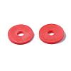 Flat Round Handmade Polymer Clay Beads CLAY-R067-12mm-30-6