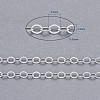 Brass Flat Oval Cable Chains CHC029Y-S-6