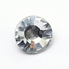 Glass Rhinestone Button BUTT-WH0015-21B-01-1