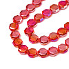 Electroplate Transparent Glass Beads Strands EGLA-N002-27-C02-3