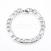 Tarnish Resistant 304 Stainless Steel Figaro Chain Bracelets BJEW-P236-20P-1