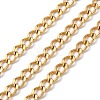 Ion Plating(IP) 304 Stainless Steel Faceted Curb Chains CHS-G027-02G-1
