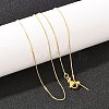 0.8MM Brass Box Chain Adjustable Slider Necklaces KK-H533-09B-G-3