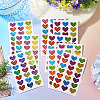 Heart Plastic Stickers DIY-TADJ0002-006A-5
