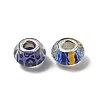Printed Transparent Resin European Beads RESI-C063-03A-2