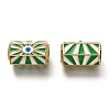 Brass Enamel Pendants ZIRC-I052-15B-2